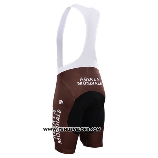 2015 Maillot Ciclismo Ag2r La Mondiale Marron Manches Courtes et Cuissard